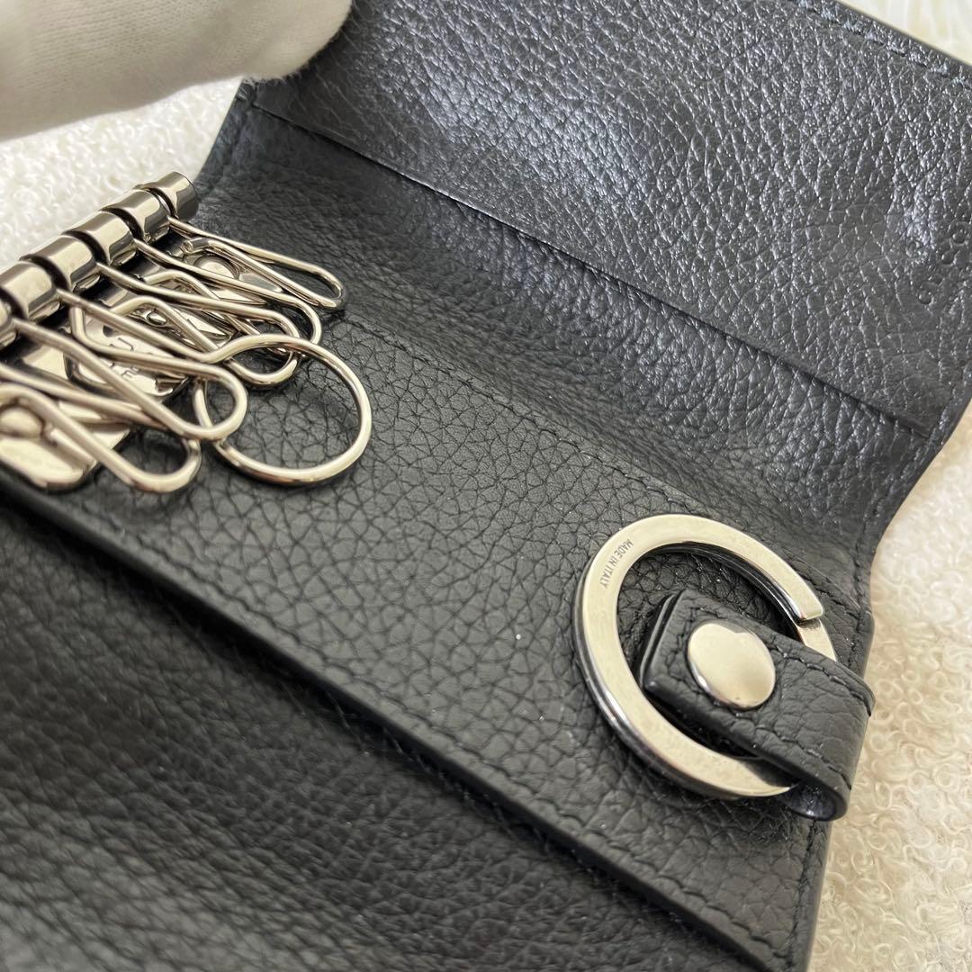 新品未使用　現行　GUCCI キーケース　キーリング　6連　レザー　箱保存袋付き