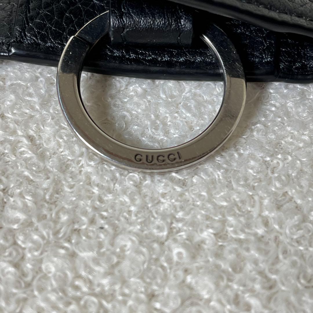 新品未使用　現行　GUCCI キーケース　キーリング　6連　レザー　箱保存袋付き