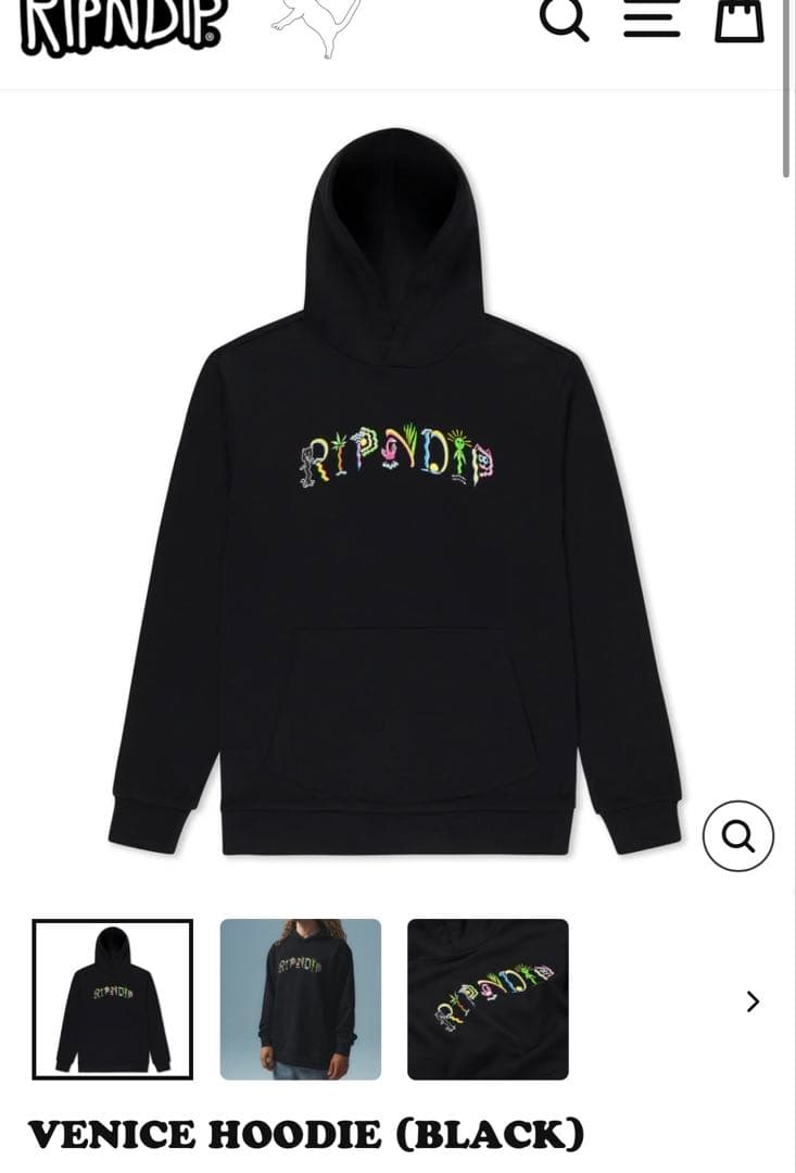 RIPNDIP VENICE HOODIE リップンディップ パーカー XL