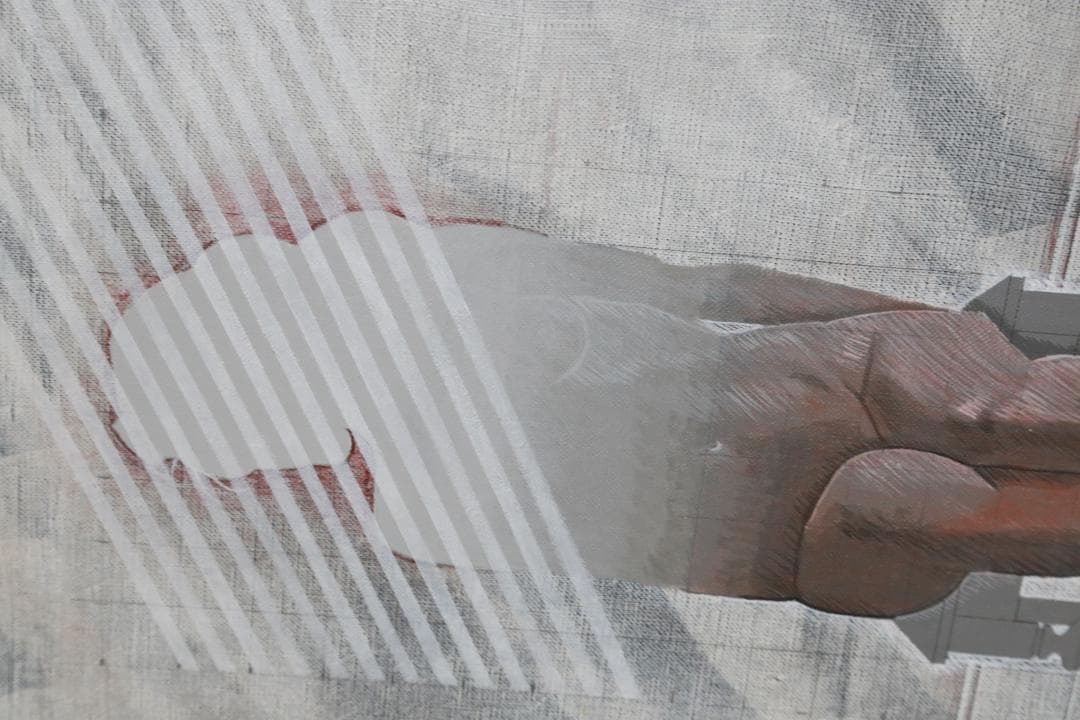 白川治モダンな具象絵画３点セット肉筆画・真筆保証・現代アートアクリル絵画作品