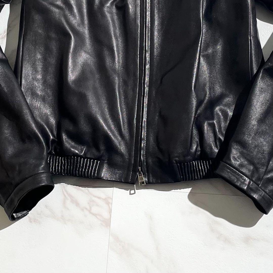 美品 グッチ シングルライダース レザージャケット トムフォード期 46