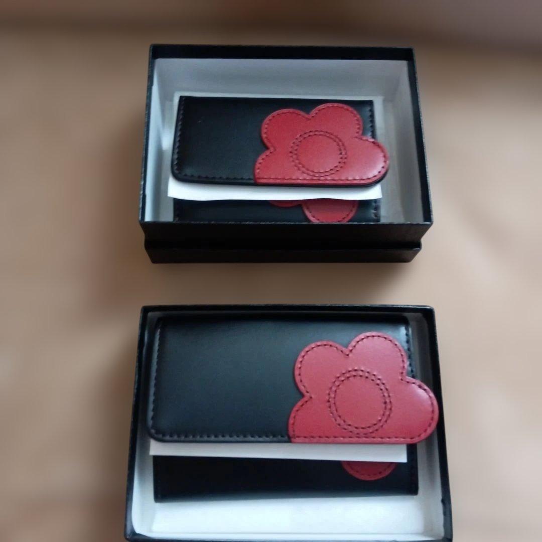 ★新品★MARY QUANT ミニウォレット カードケース 2点セット 本革