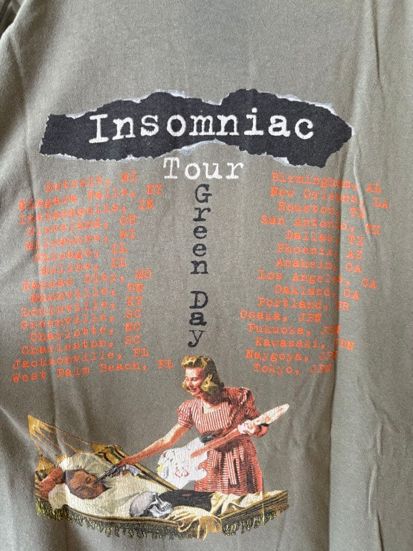 Green Day Insomniac ビンテージツアーTシャツ