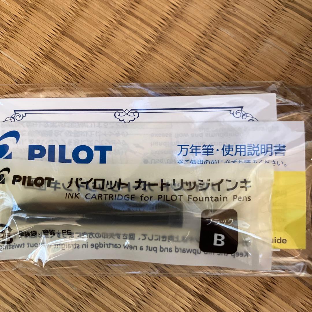 PILOT 万年筆 赤色 インクカートリッジ付き