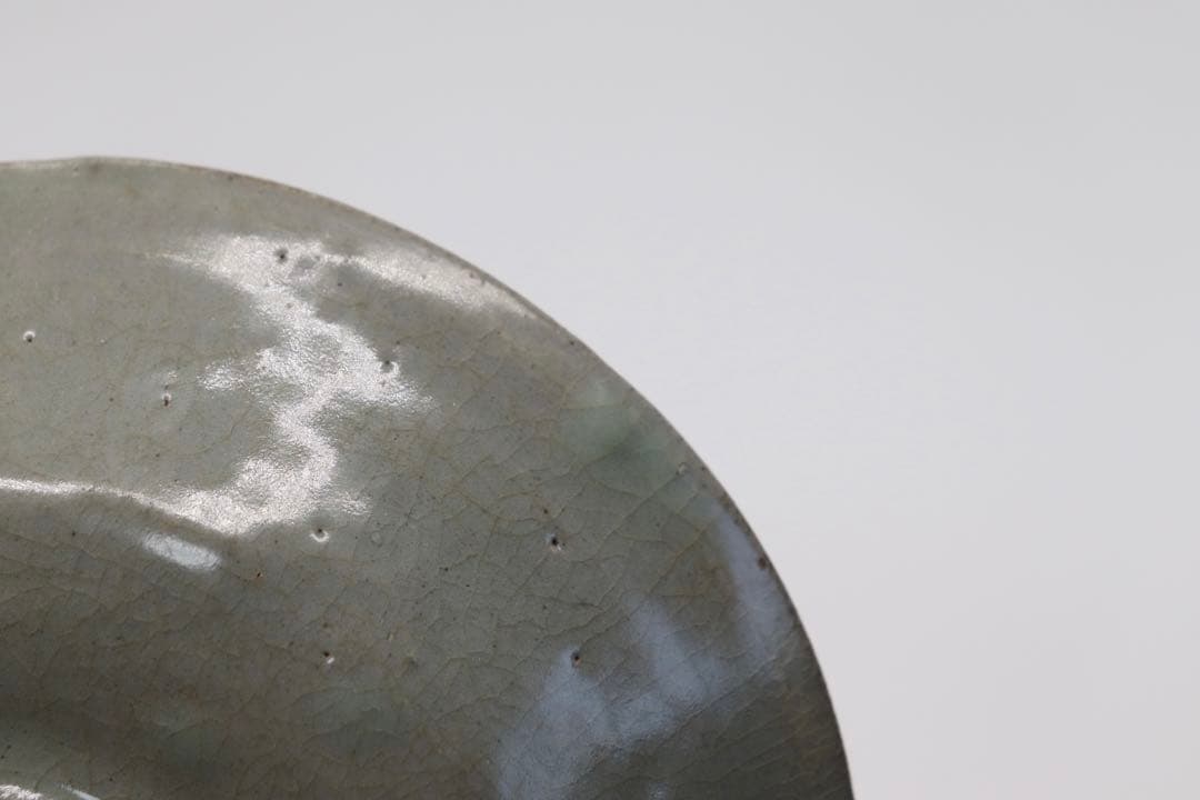 高麗青磁　印花盤　13世紀　アンティーク　送料込み1225