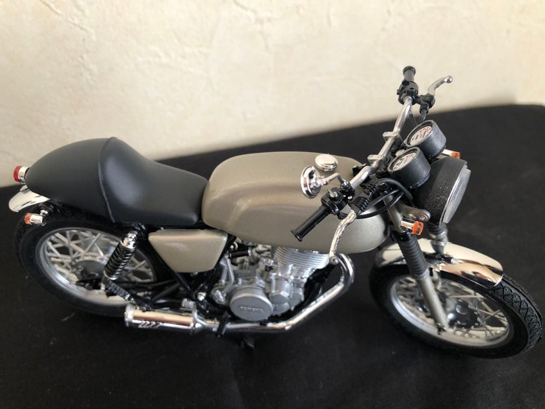 ヤマハSR400・特攻の拓-龍神 天羽時貞仕様プラモ完成品/ケース付付き