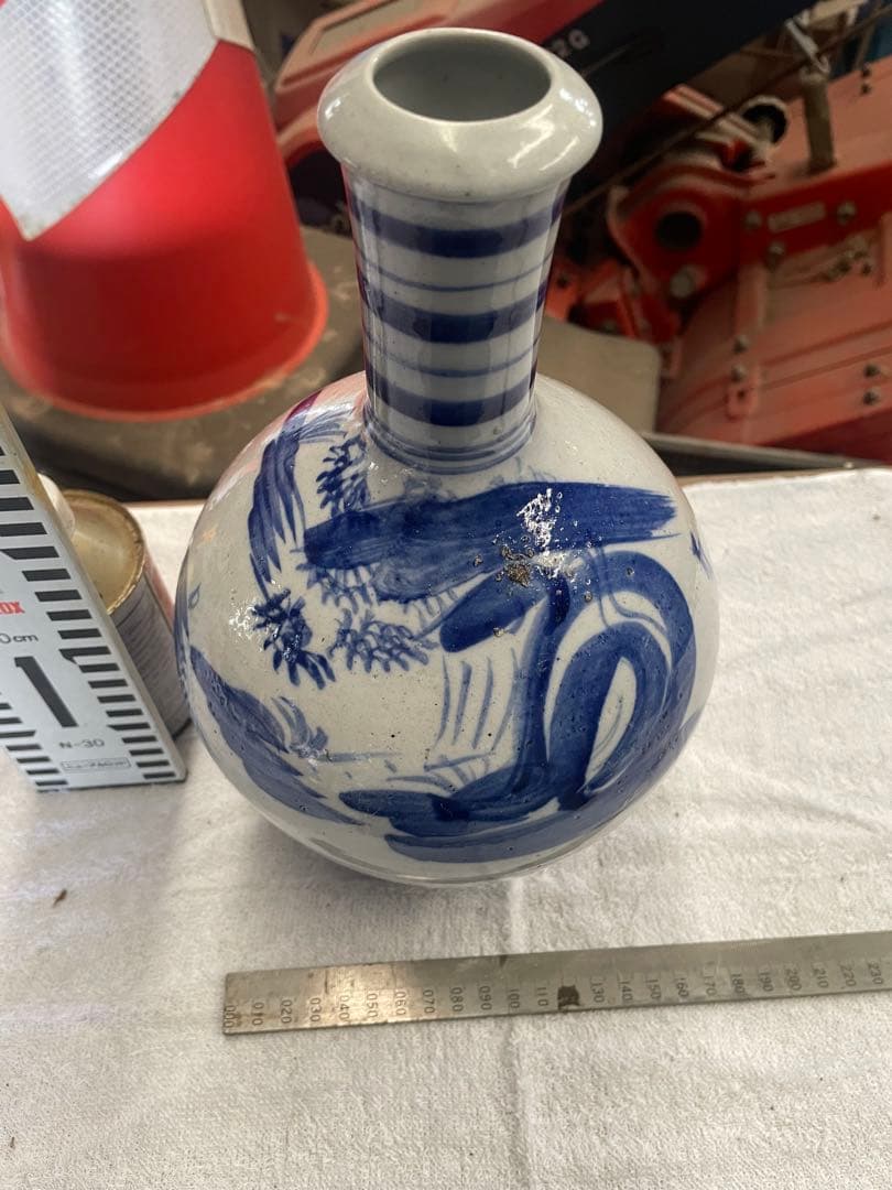 長沼焼　勢至堂焼　徳利　骨董　壺　アンティーク　28cm 陶芸品