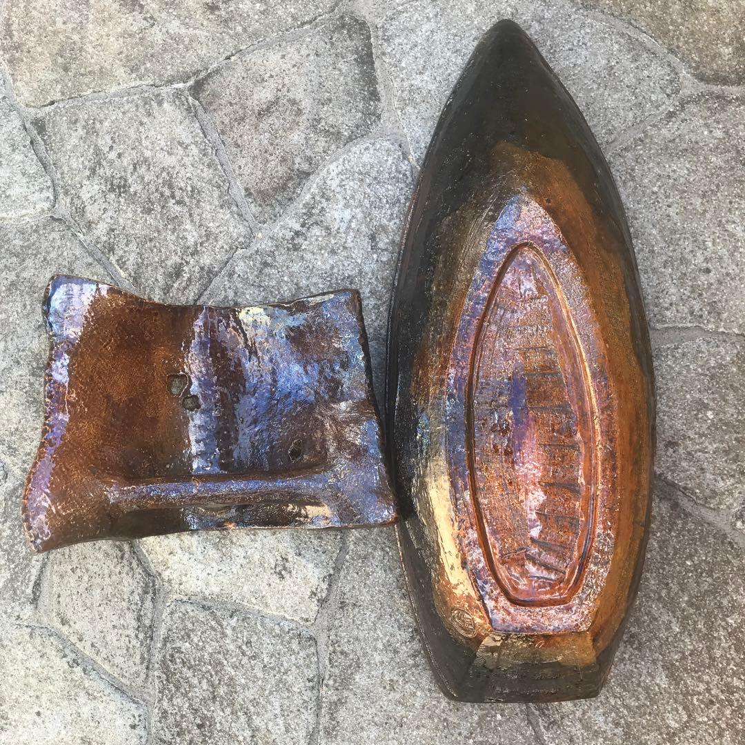 大樋焼　船型水盤　茶道具　茶室