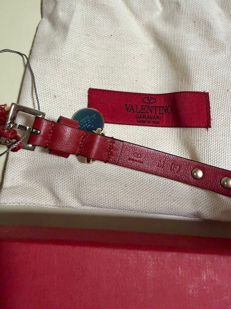 VALENTINO スタッズ リード ペット リード　新品　未使用　赤