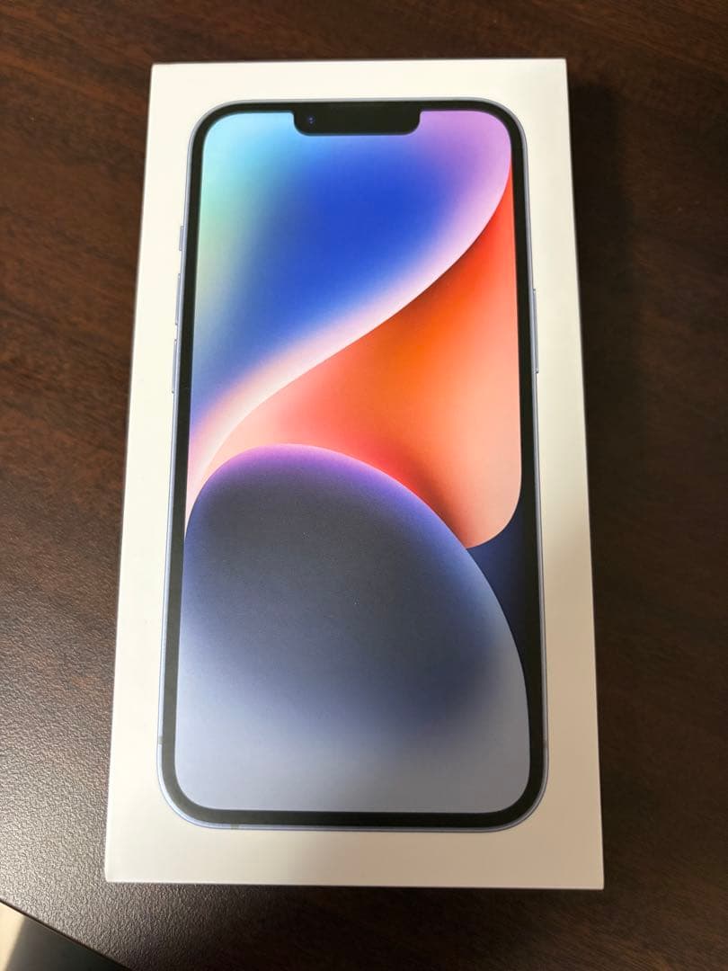 iPhone14 128GB ブルー　背面大幅割れ　ジャンク