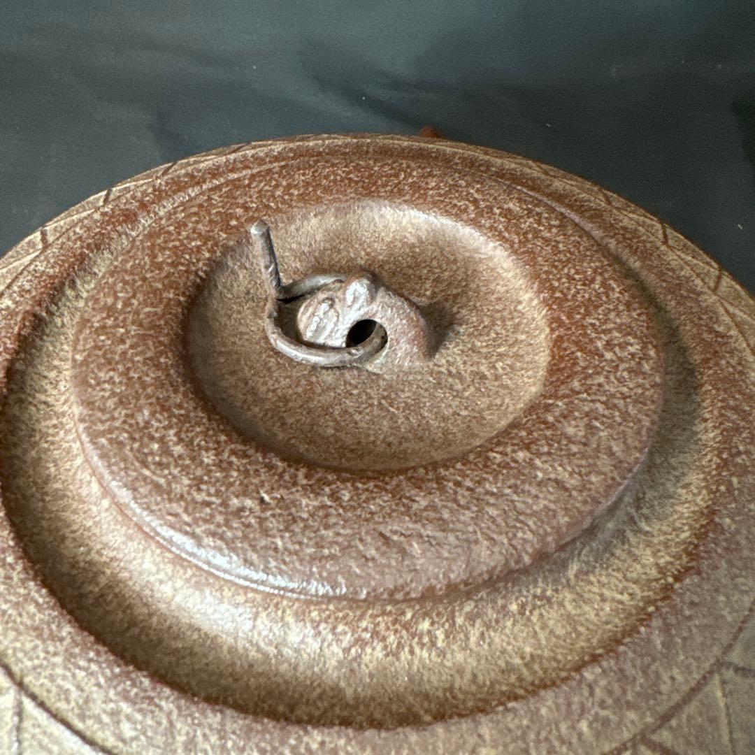 Ｆ18 送料無料　茶釜　平丸釜　桜　在銘　茶道　共箱　釜鐶　茶道具　佐藤浄清