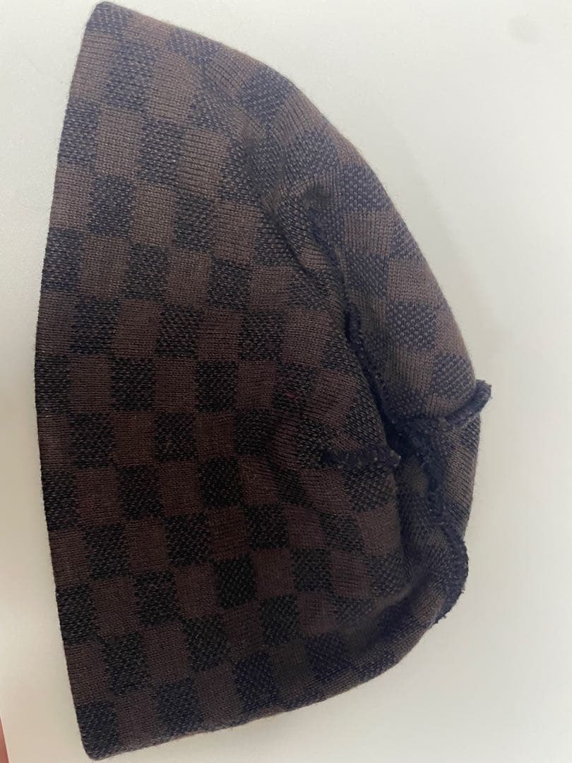 15〆】ルイヴィトン ダミエ ボネ プティ ニットキャップ 帽子 ウール