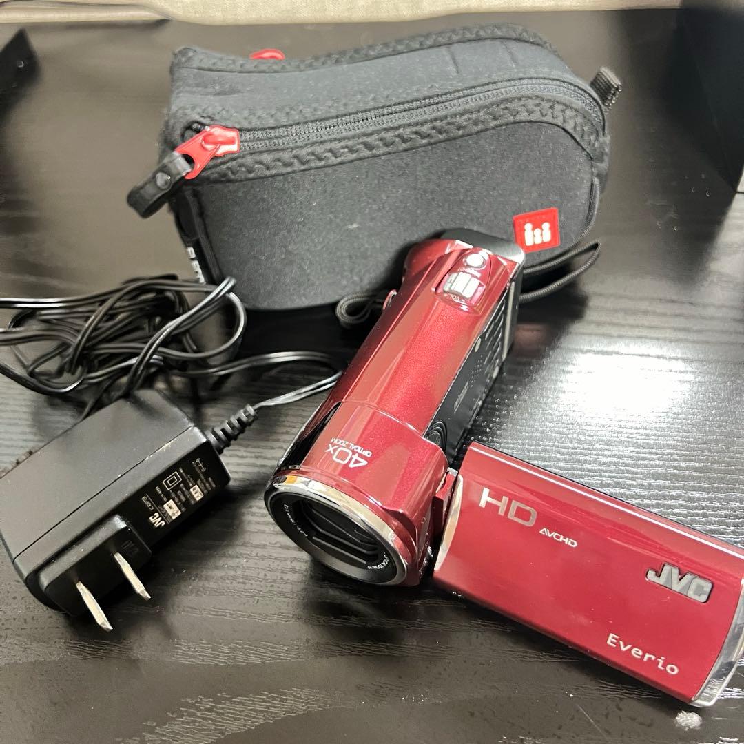 JVC Everio HDビデオカメラ 赤Everio GZ-HM450-R