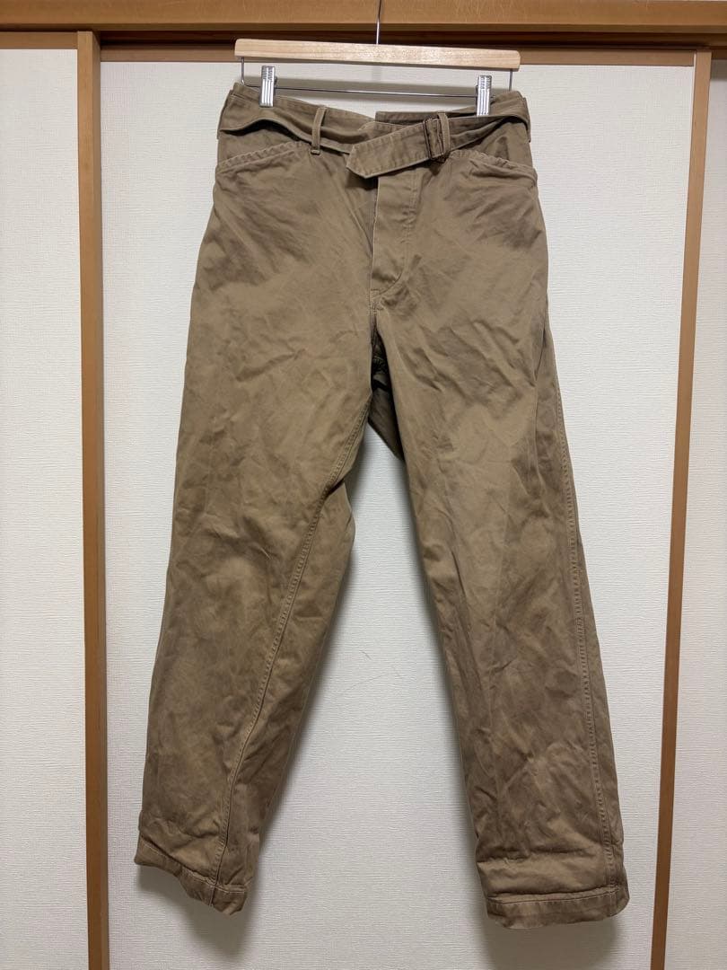 COMOLI コモリ　ベルテッドチノパンツ　サイズ1