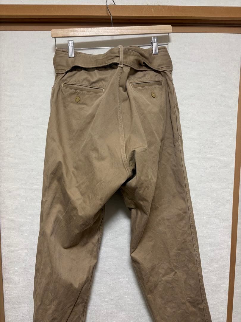 COMOLI コモリ　ベルテッドチノパンツ　サイズ1