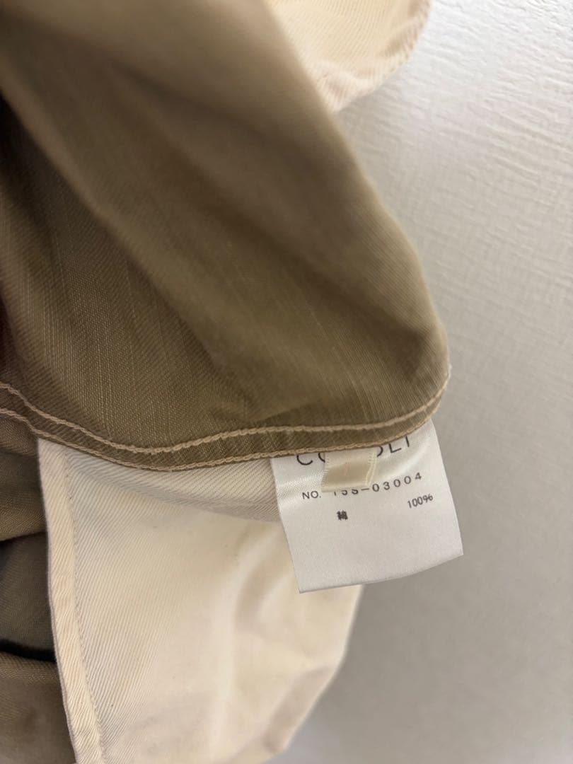 COMOLI コモリ　ベルテッドチノパンツ　サイズ1