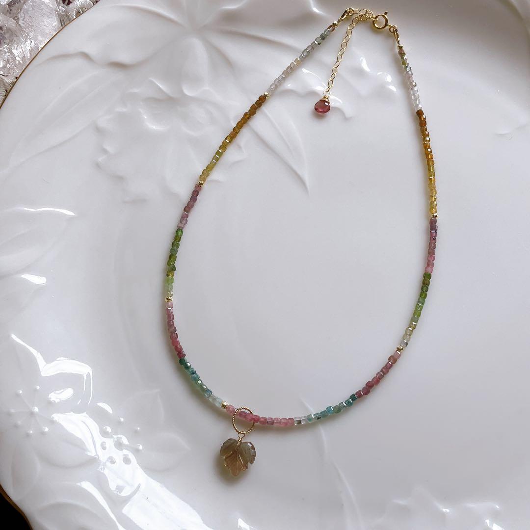 Kaya◆マルチカラートルマリンチョーカー✧合成アレキサンドライトチャーム