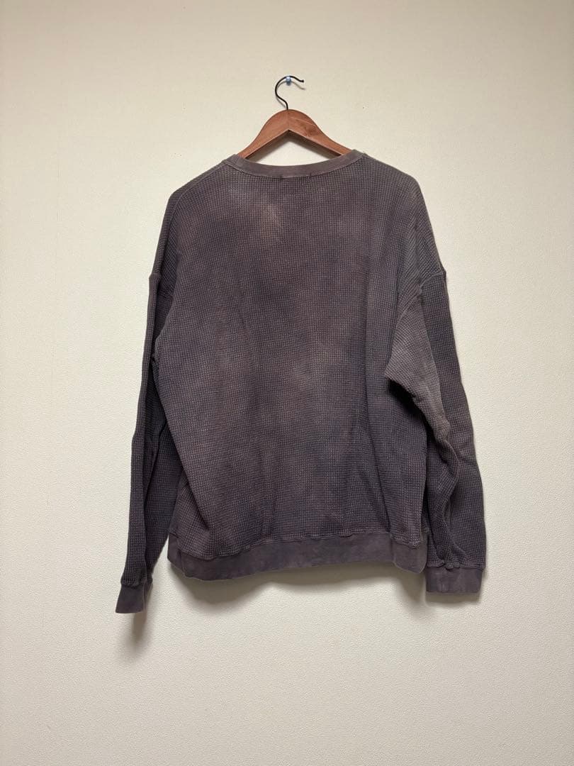 【UpcycleLimo】ワッフルムラ染めクルー