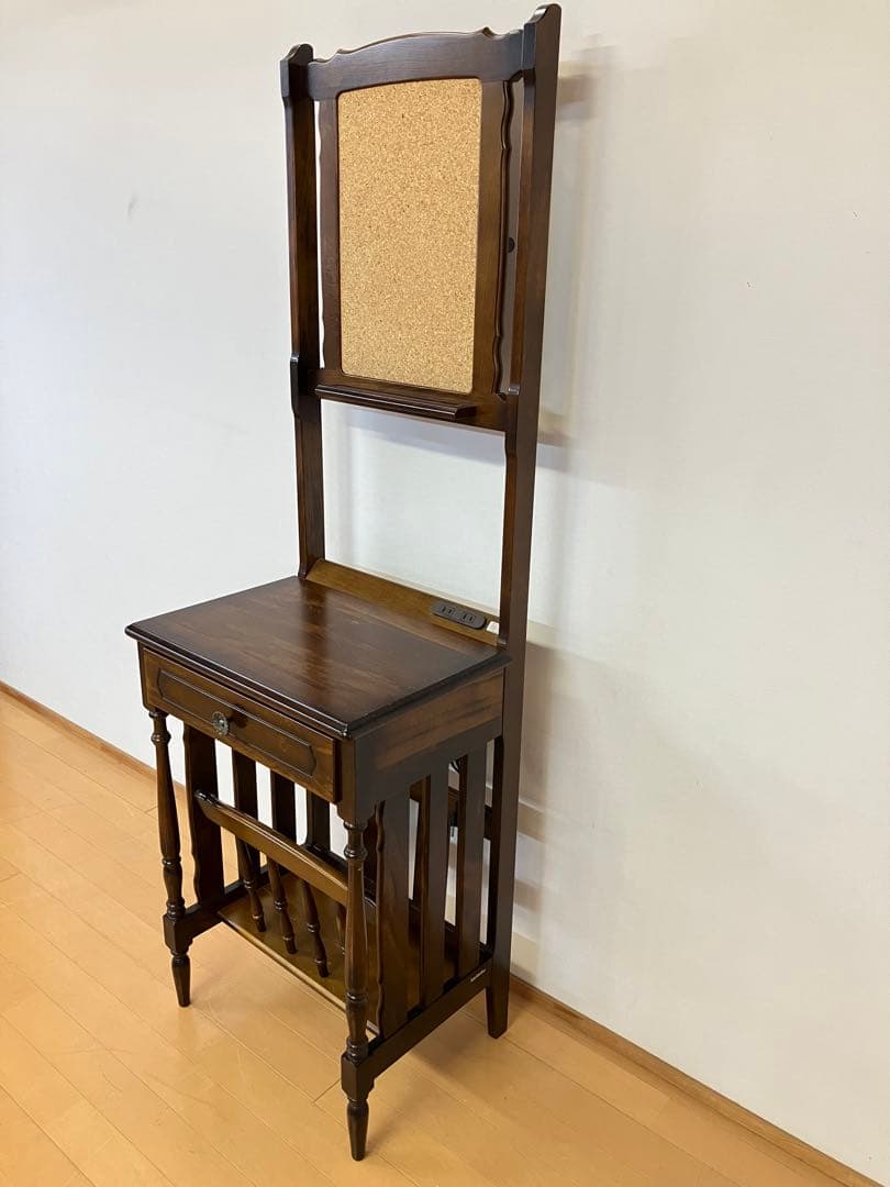 カリモク　コルクボード　フリーボート　コンセント付　電話/FAX台　玄関ラック