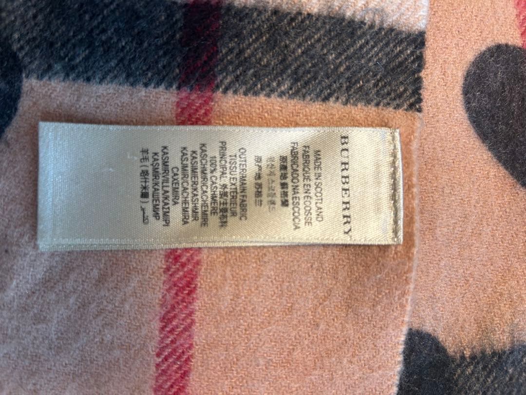 バーバリー　マフラー　チェック　➕ハート