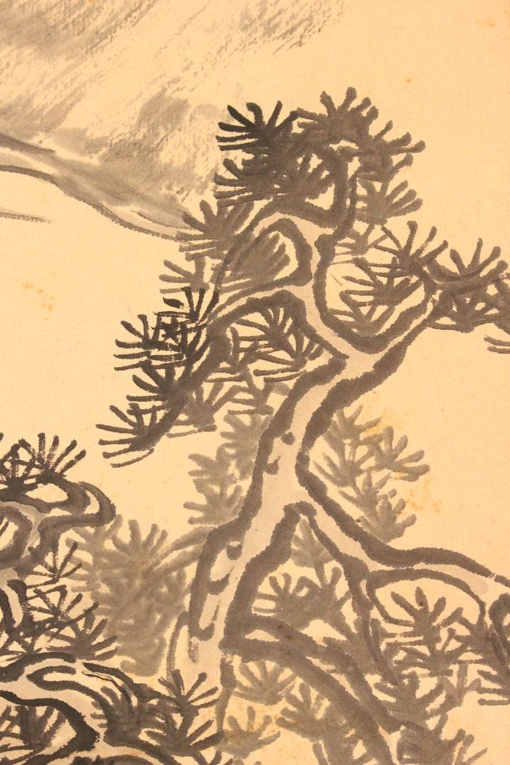 No5064 掛軸　五日市玉東　山水画賛　紙本　南画　日本画　古美術　送料無料