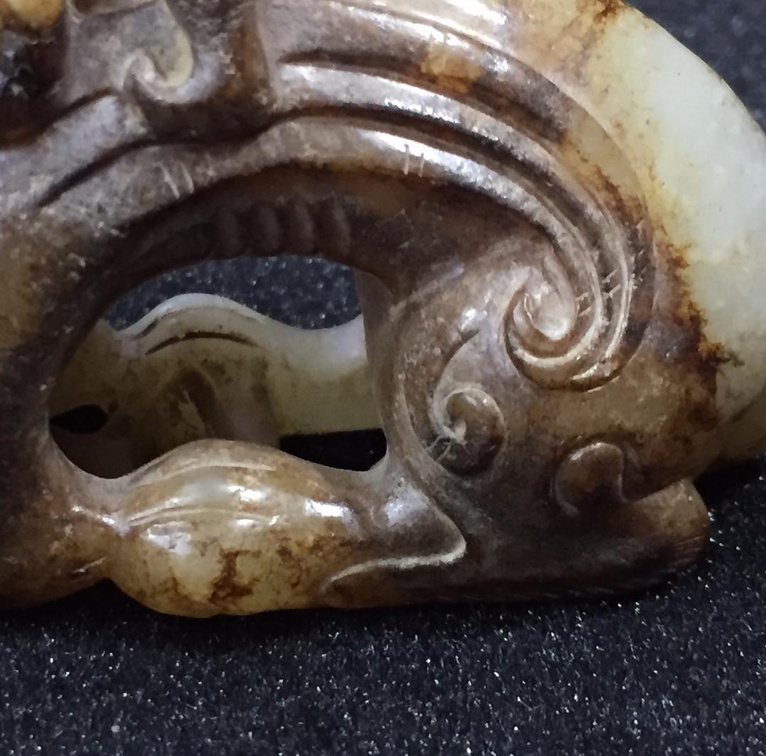 漢代 蛮夷騎獣置物 古玉和田玉 中国美術 骨董工芸収蔵品