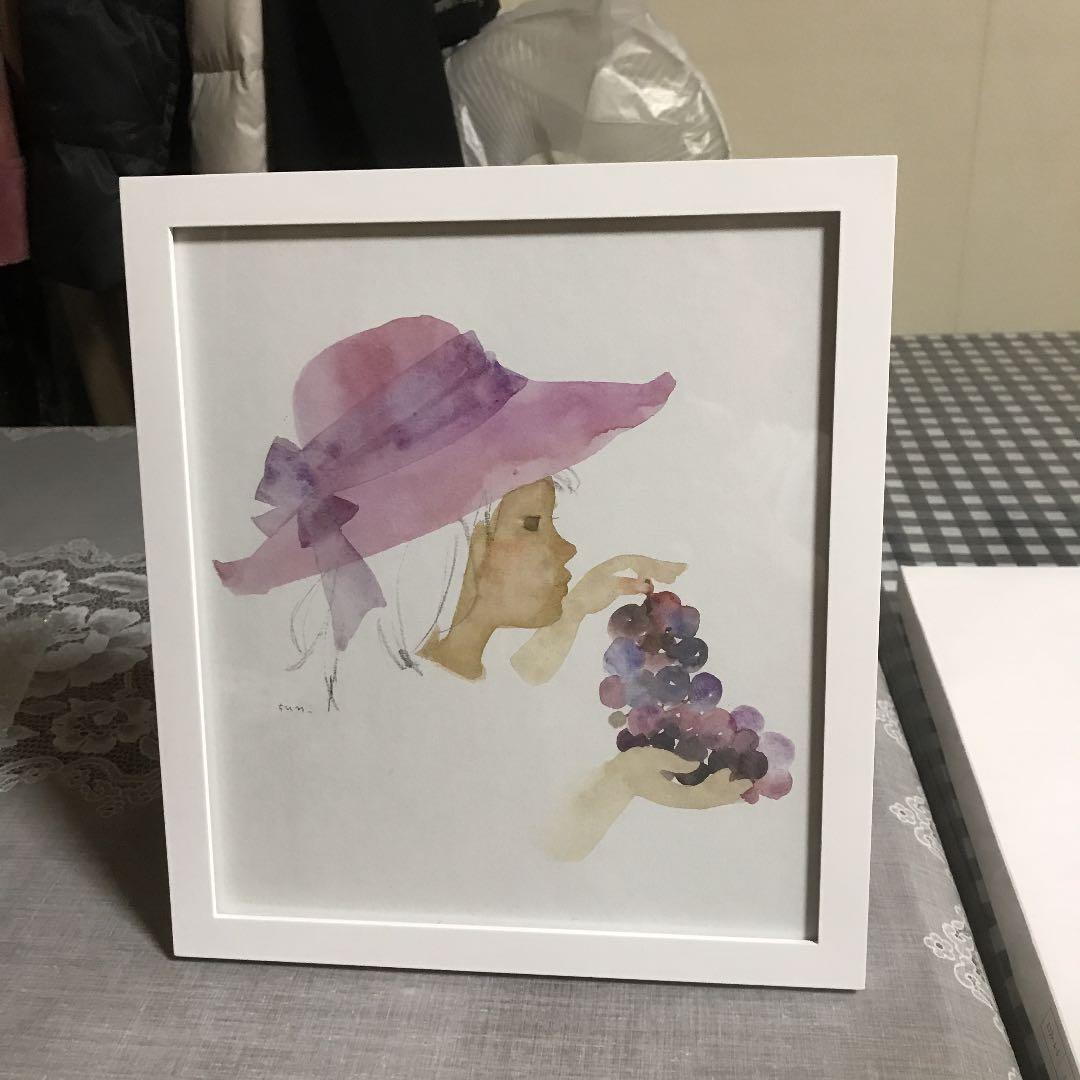 いわさきちひろ 水彩画 新品 美品