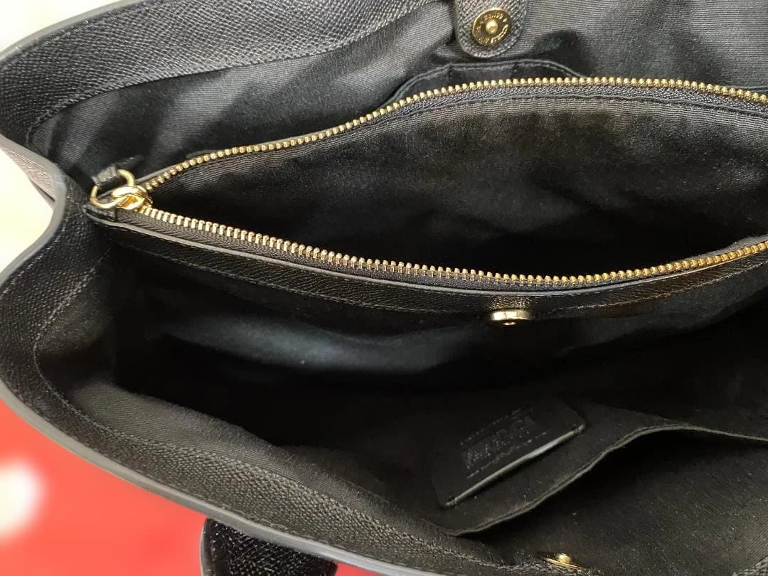 美品　COACH レザートートバッグ ブラウン/ブラック　1