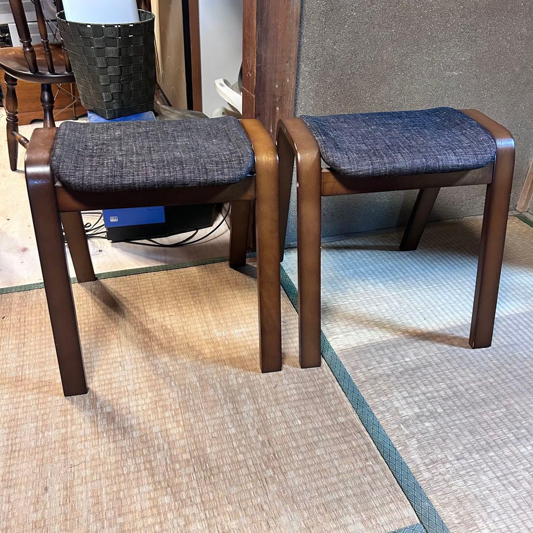 スタッキングスツール 2脚セット 木製 ジャパニーズモダン