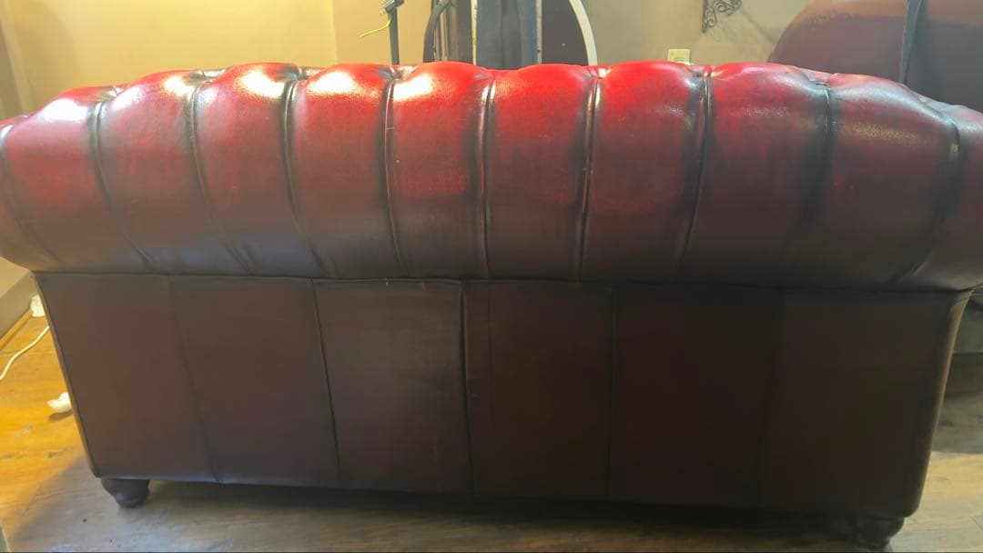 レザー チェスターフィールドソファ