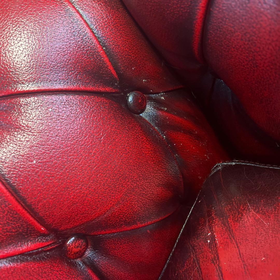 レザー チェスターフィールドソファ