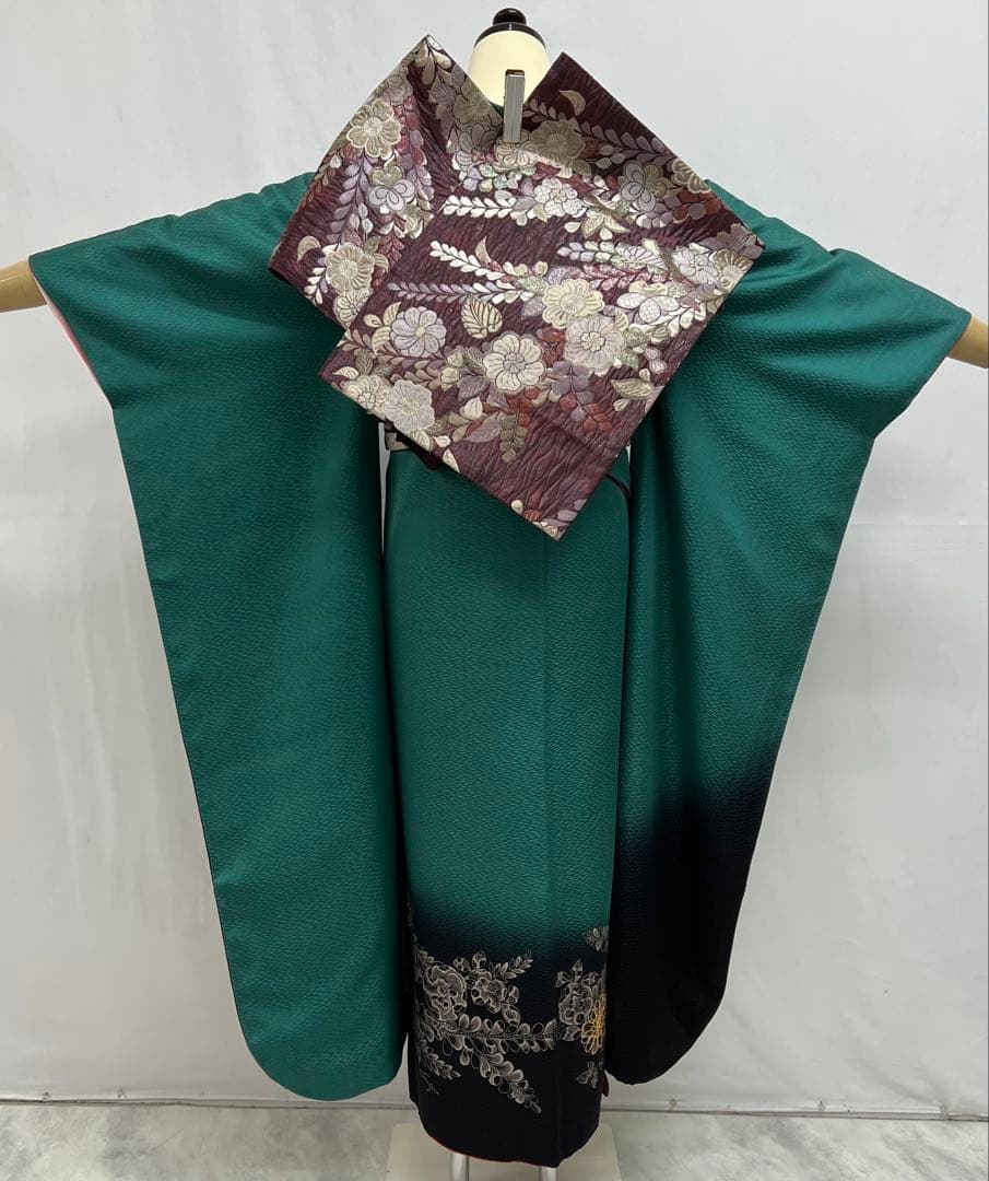 振り袖　フルセット　長襦袢　パーティー　成人式　金彩加工　刺繍入　辻ヶ花　671