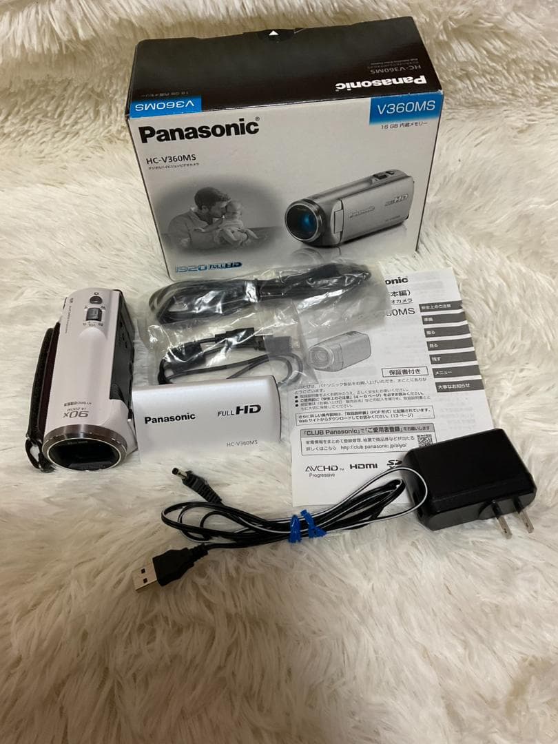 【簡易動作確認済】パナソニック HC-V360MS フルHDビデオカメラ 本体