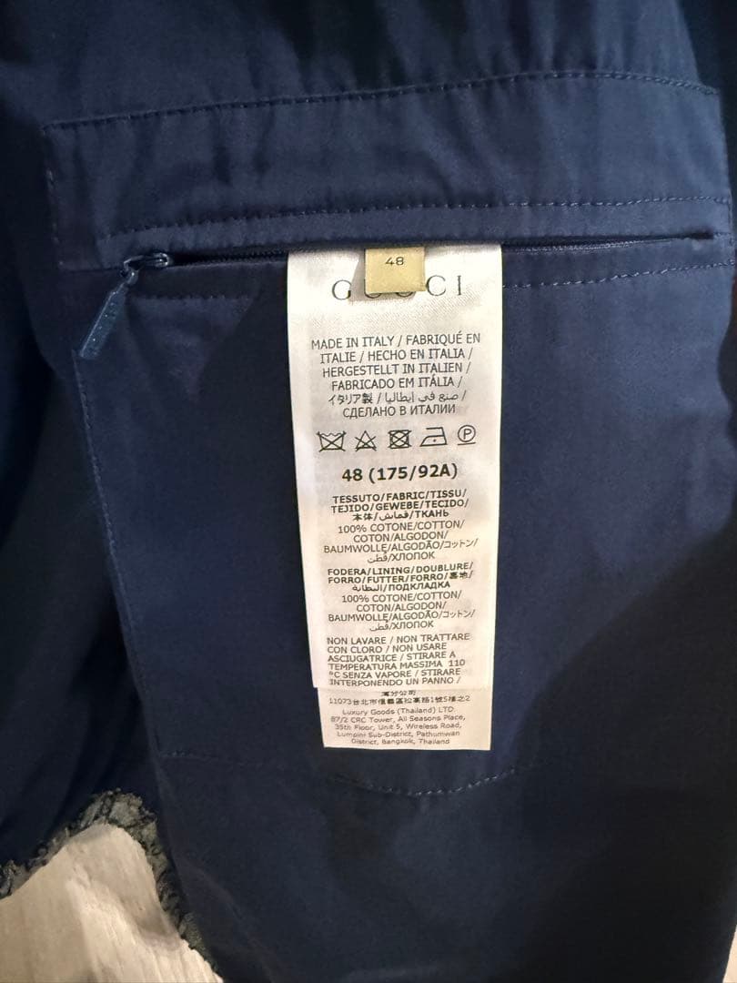 GUCCI GGロゴ柄コットンジャケット　サイズ48