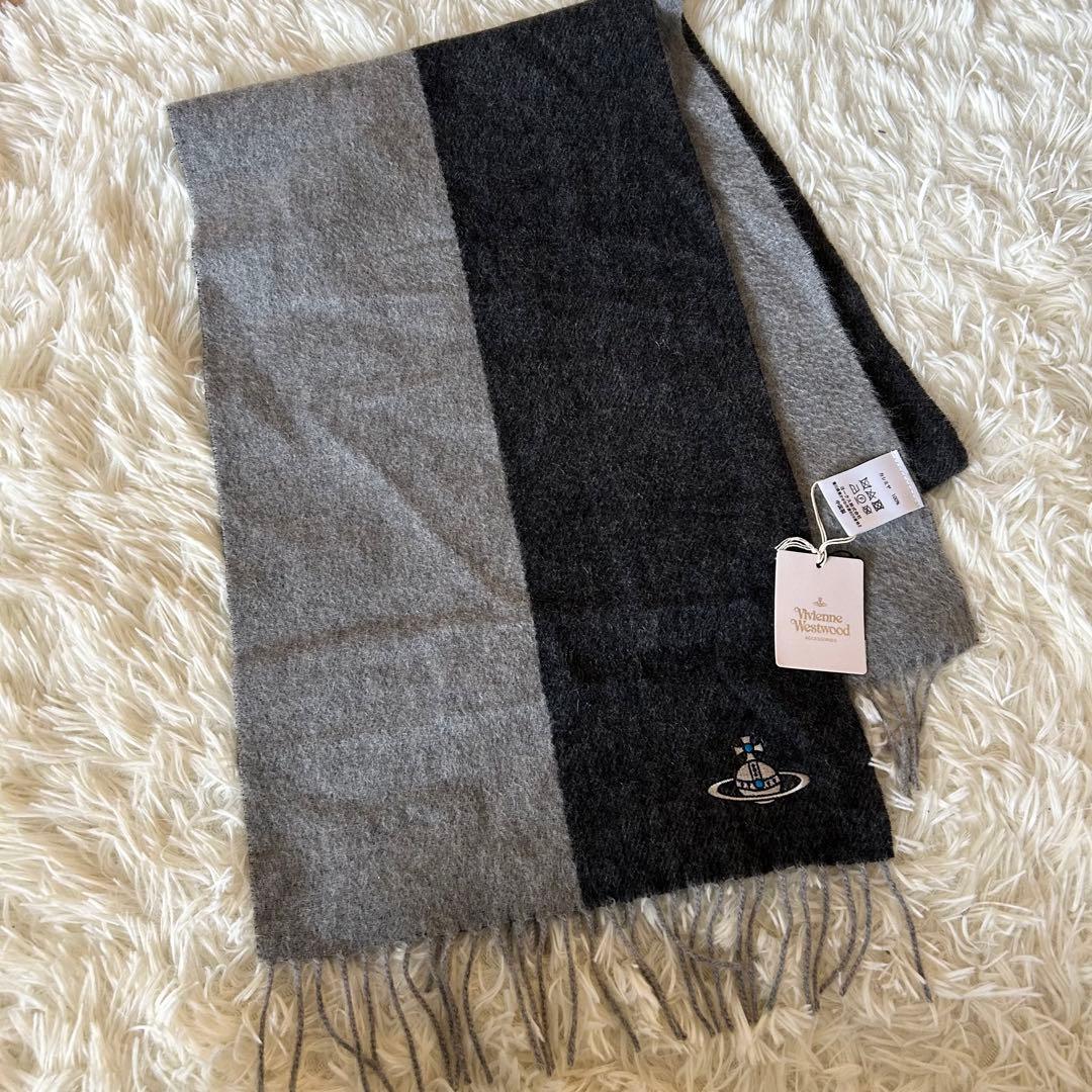 新品タグ付✨ヴィヴィアンウエストウッド カシミヤ　マフラー オーブ