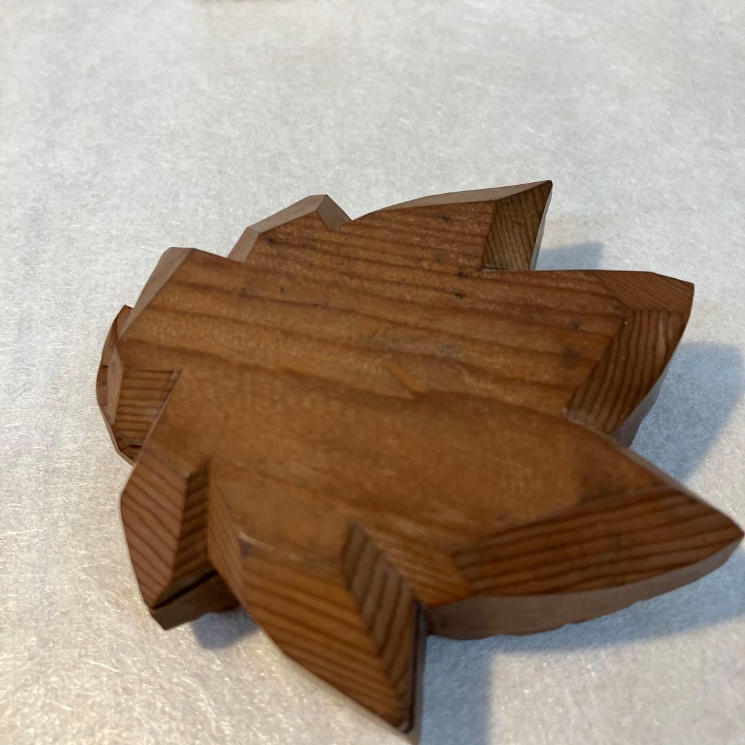 茶道具　香合　一位木(アララギ)使用　もみじ香合　紙箱　配送用桐箱　S61KG