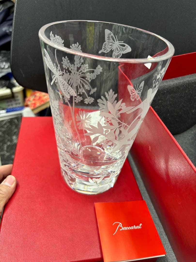 【未使用】バカラ　花瓶　クリスタル