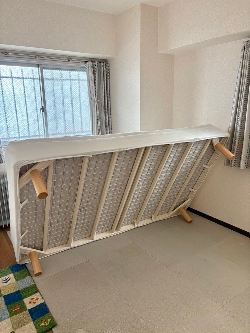 【無印良品】マットレス 高密度ポケットコイルセミダブル脚付き