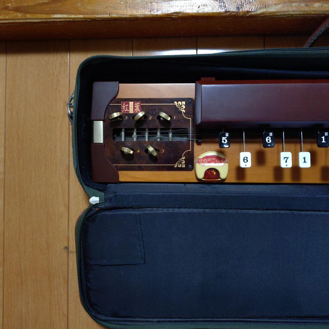 大正琴本体 ケース付き 茶色
