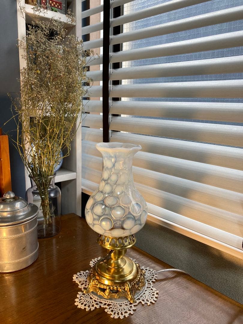 フェントン　1930年　ランプスタンド　アンティークシェード　ランプスタンド