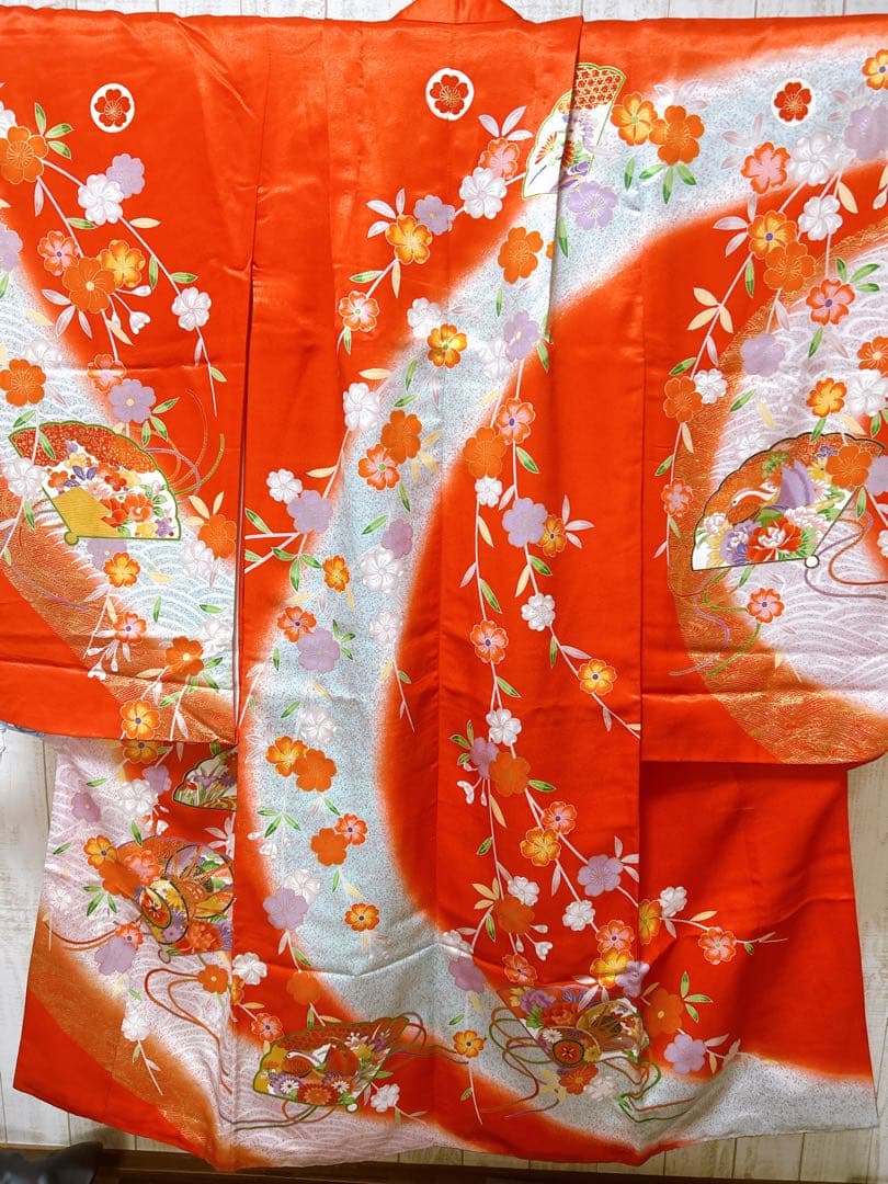 お買い得品♡七五三　7歳　女の子　フルセット　一式　朱色　黒　赤系