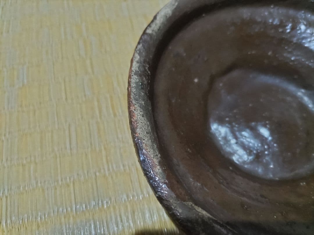 南蛮？琉球？時代の小鉢（13.8㎝）　板起こし・玉縁・砂高台・重ね焼・鉄釉