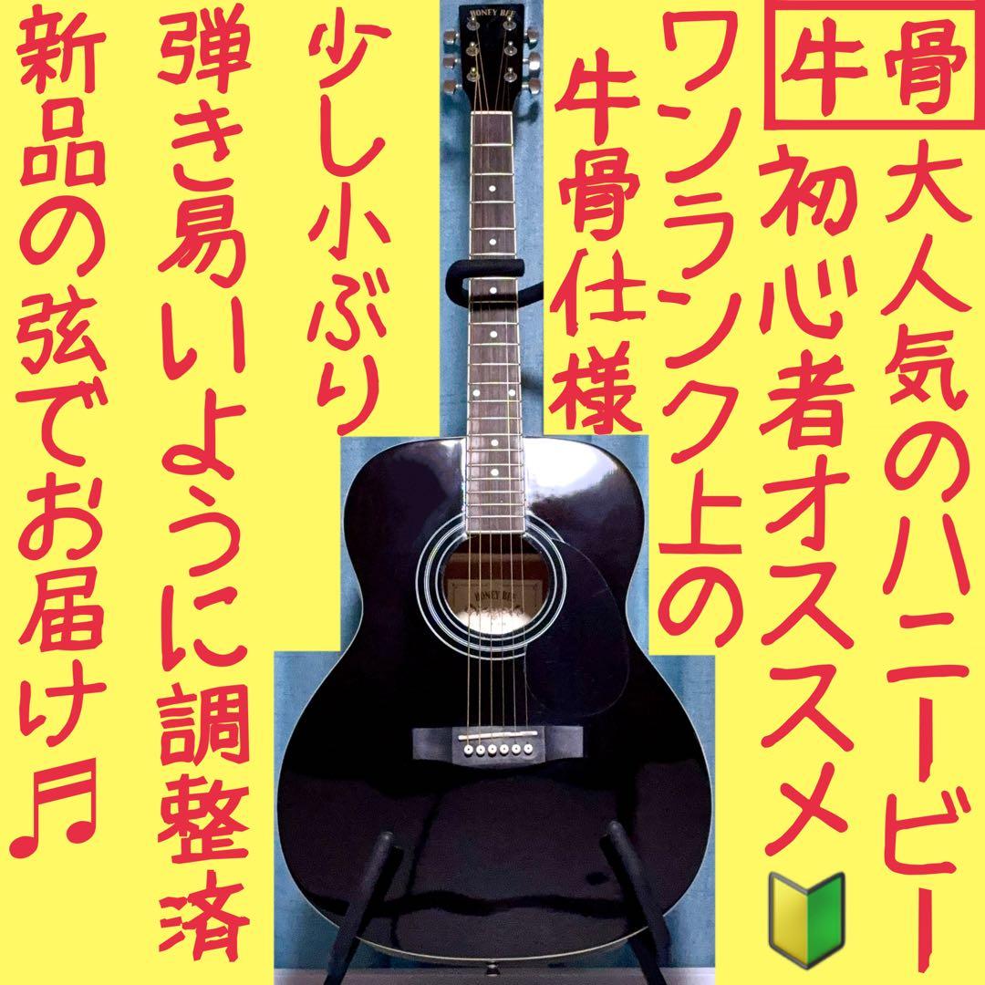 【牛骨】HONEY BEE！F-15 黒 【弾き易く調整☆新品弦】