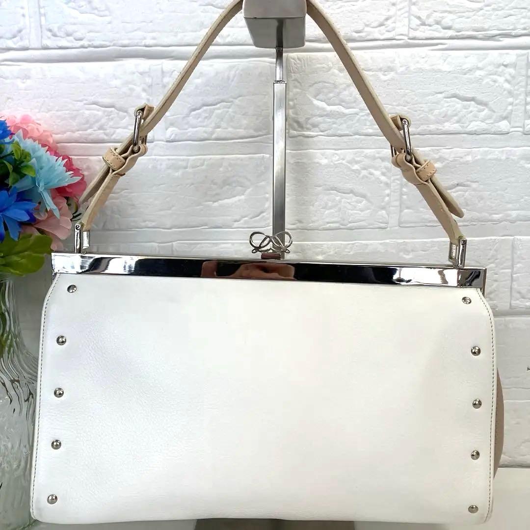 LOEWE　 ロエベ　ハンドバッグ　バタフライがま口　スタッズ　946