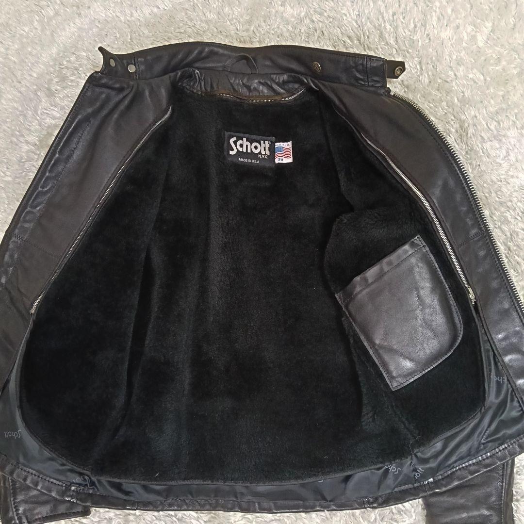 NAMI73美品】Schottショット641 シングルライダース ライナー