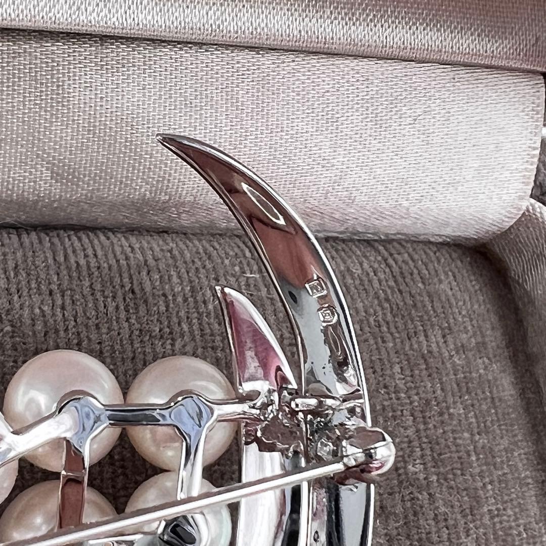 MIKIMOTO ミキモト アコヤ 本真珠 ブローチ パール9粒