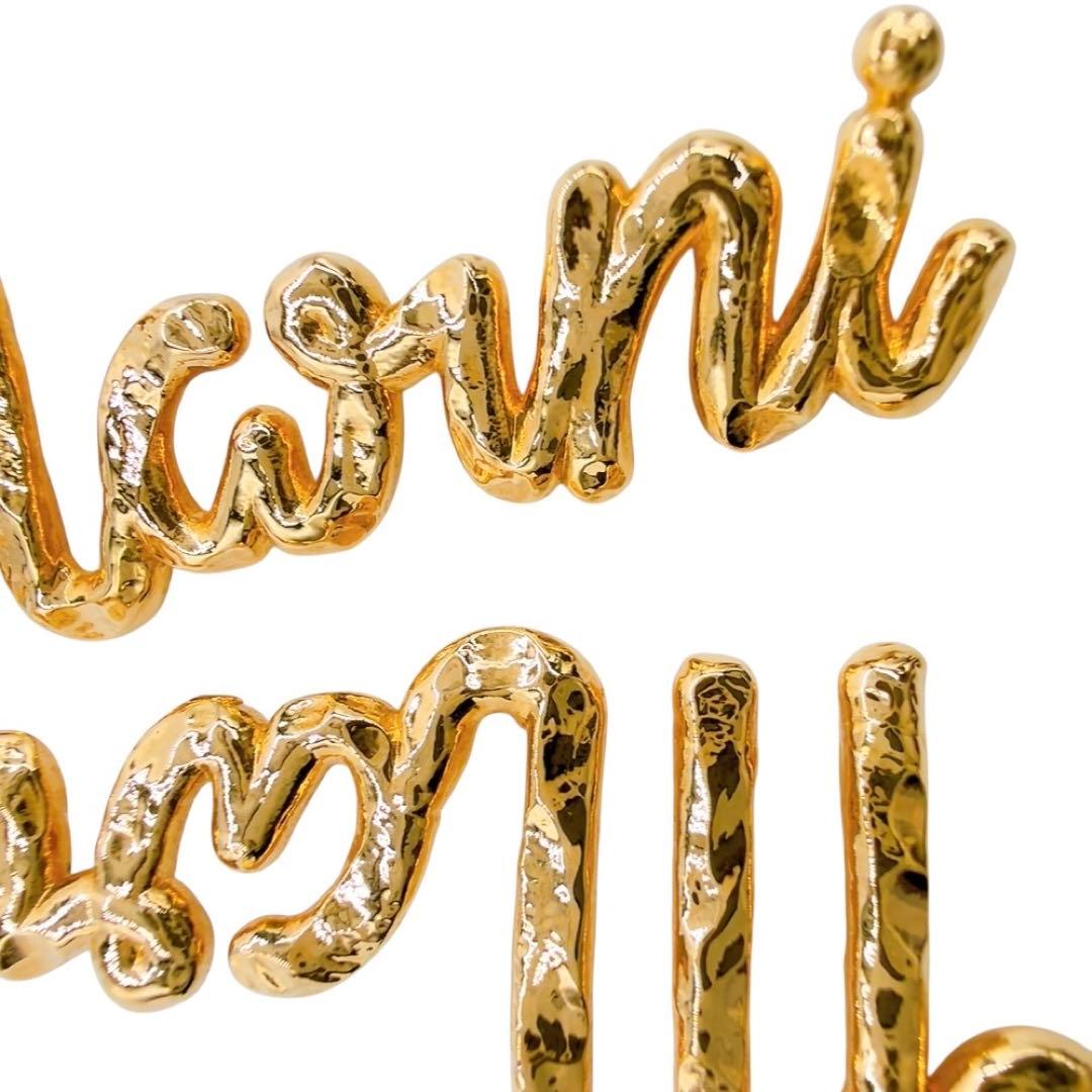 【希少/未使用級】マルニ⭐︎ロゴ ピアス 両耳 ゴールド系 フック 純正布袋付き