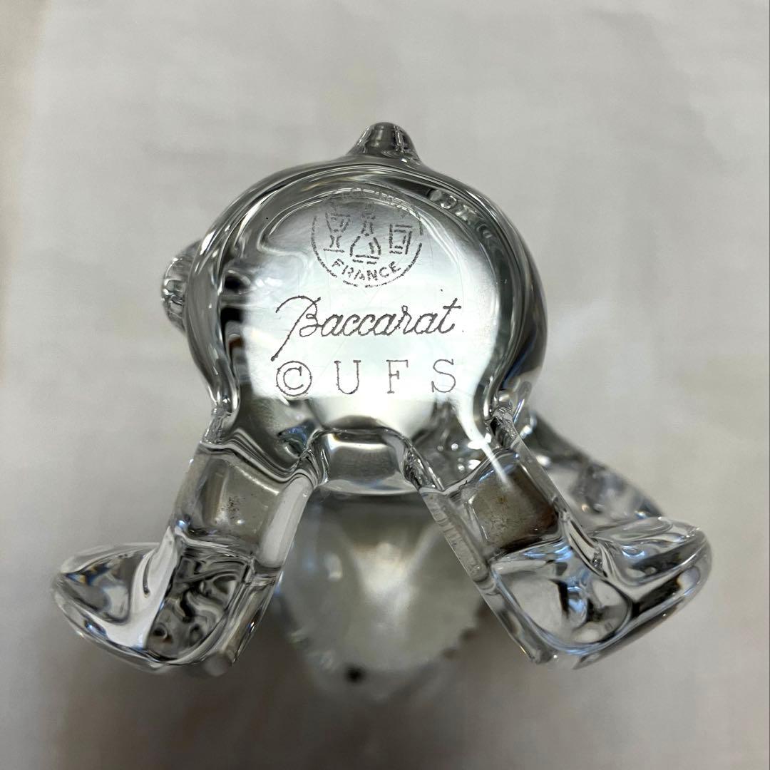 バカラ　スヌーピーの置物　 クリスタルフィギュア