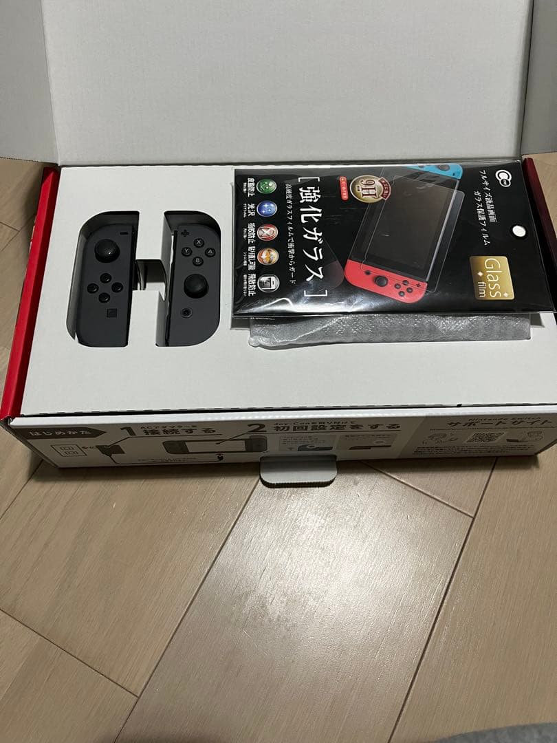 Nintendo Switch グレー 本体セット 美品SDカード保護フィルム付