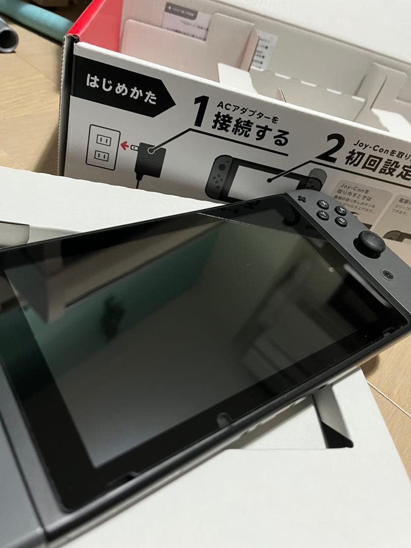 Nintendo Switch グレー 本体セット 美品SDカード保護フィルム付